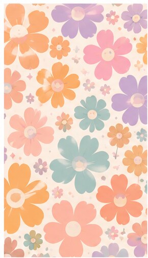 Flowers — Pastel #01 — Bart's & Crafts original design