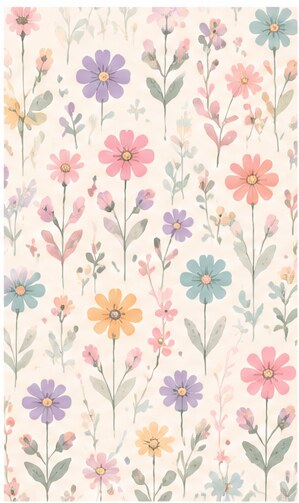 Flowers — Pastel #02 — Bart's & Crafts original design