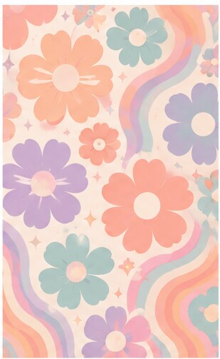 Flowers — Pastel #03 — Bart's & Crafts original design