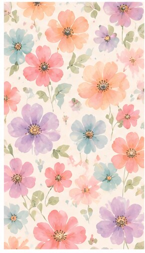 Flowers — Pastel #06 — Bart's & Crafts original design