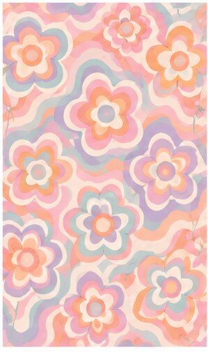Flowers — Pastel #07 — Bart's & Crafts original design