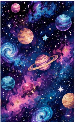 Planets & Galaxy #05 — Bart's & Crafts original design