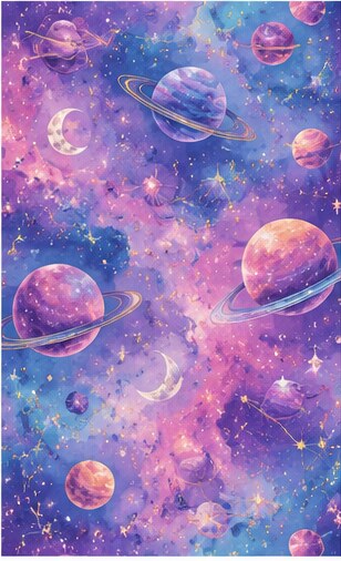 Planets & Galaxy #09 — Bart's & Crafts original design