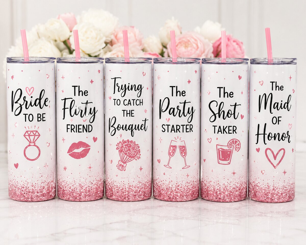 Bachelorette Bride Squad Tumbler Set (6)