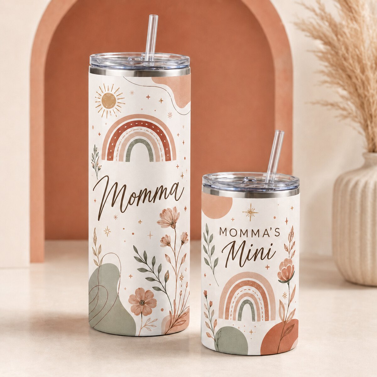 Boho Momma & Mini Tumbler Set