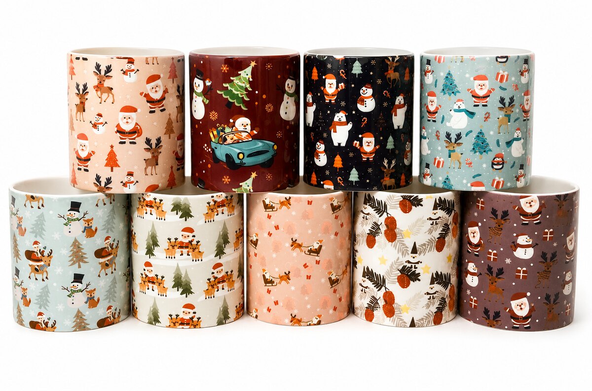 Holiday Pattern Mugs (9 Designs)