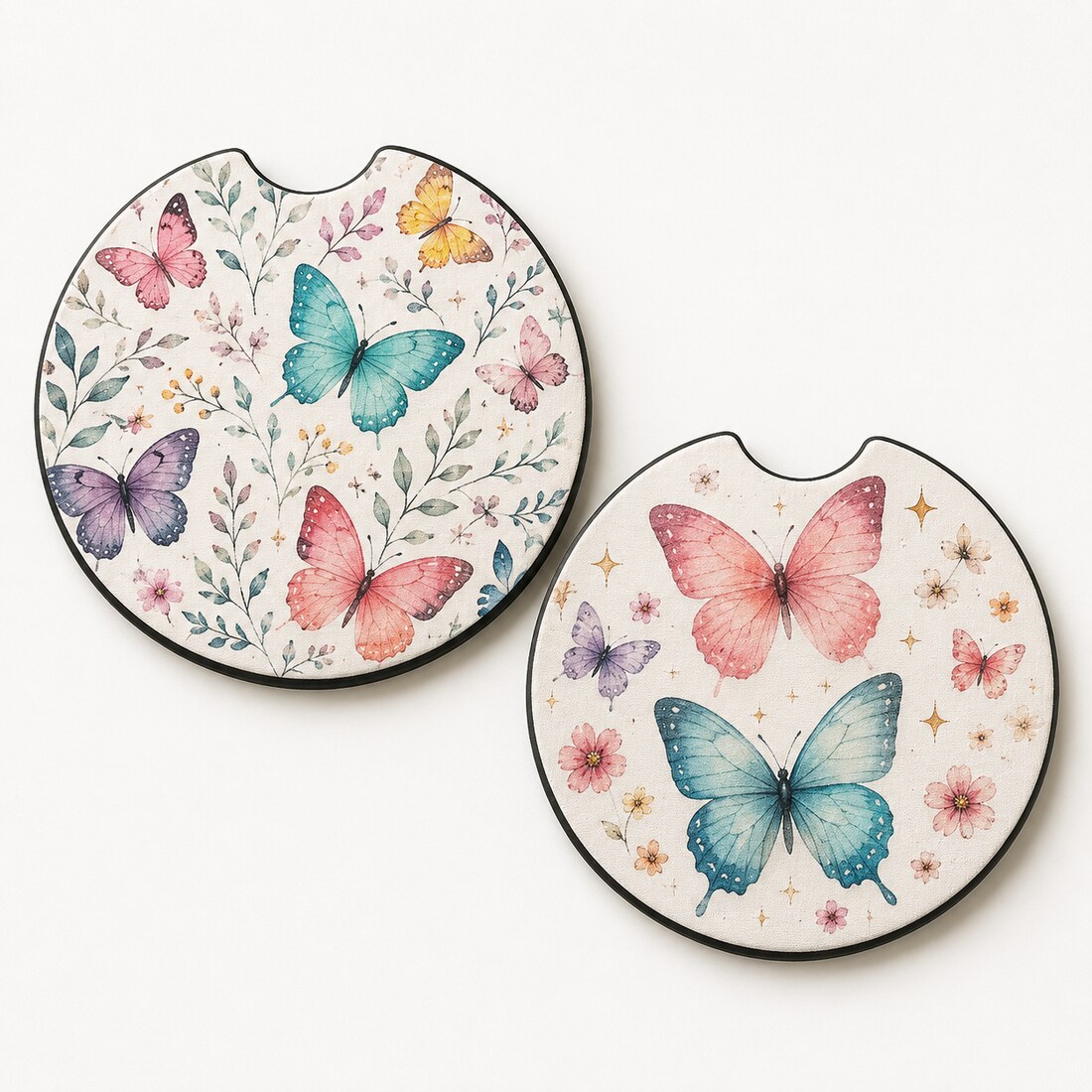 Butterfly car coaster set