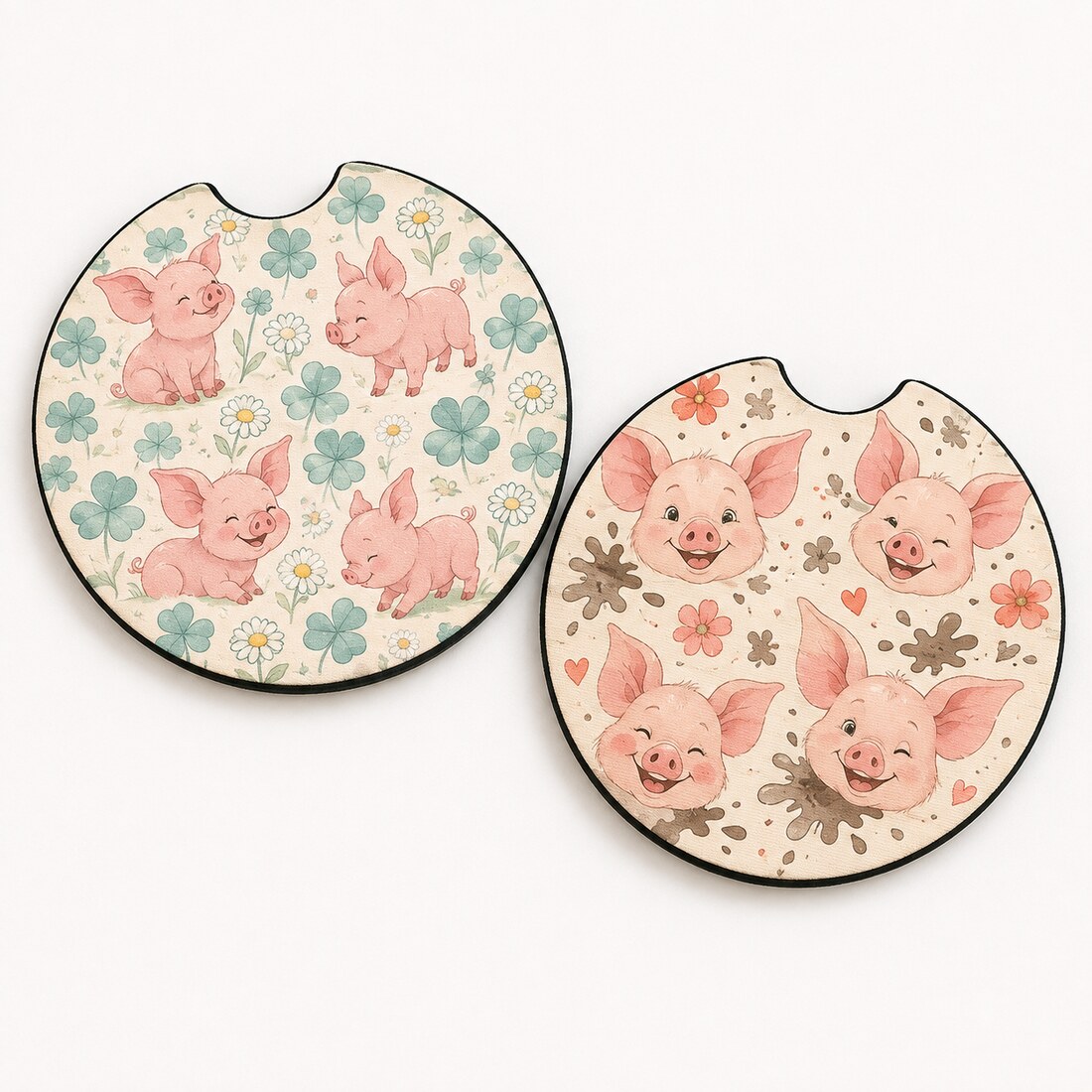 Pigs car coaster set
