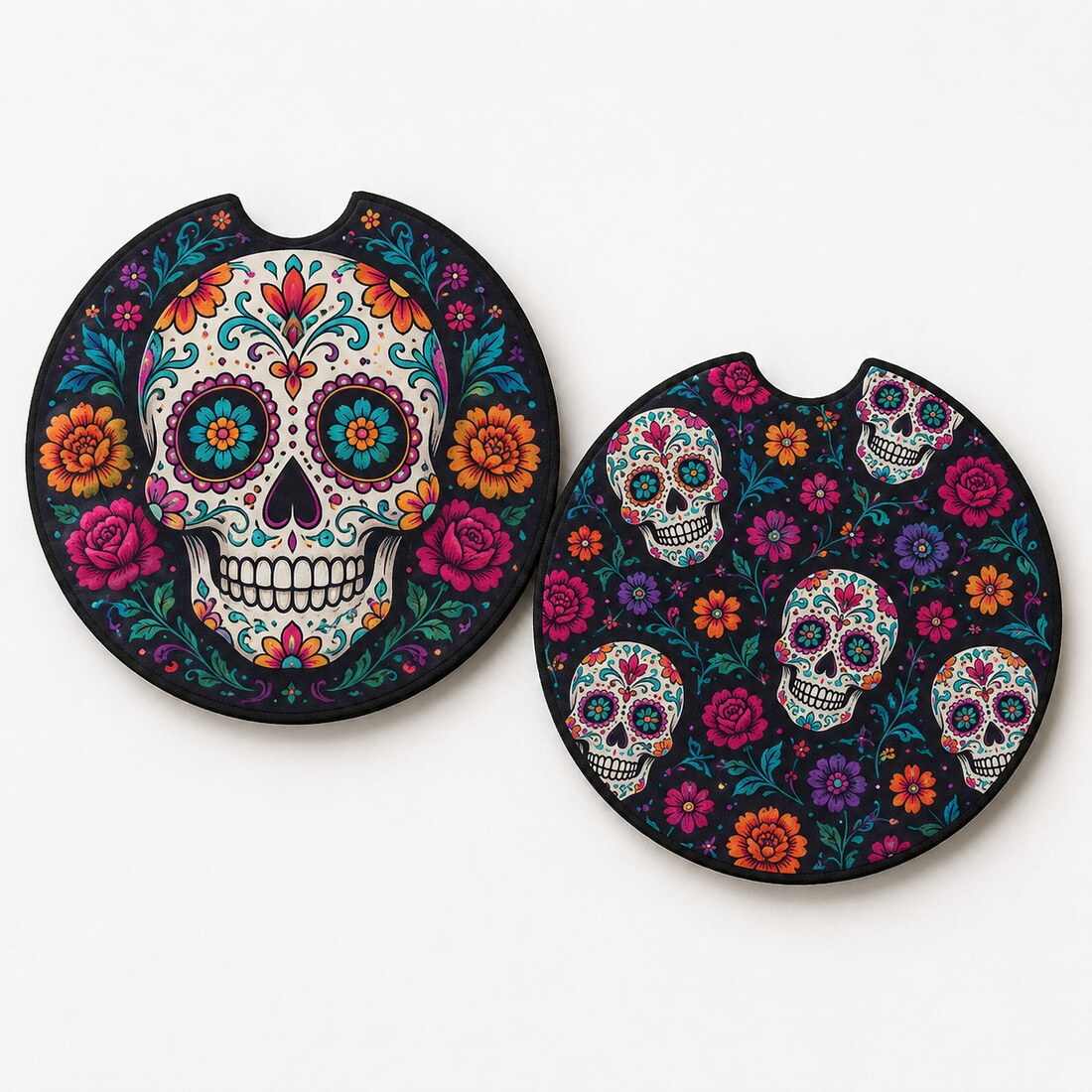 Sugar Skull car coaster set