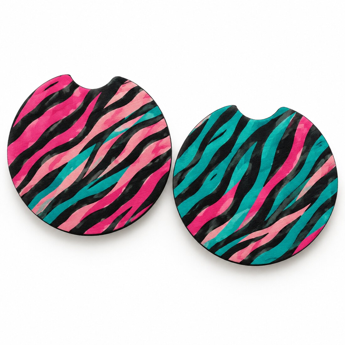 Zebra car coaster set