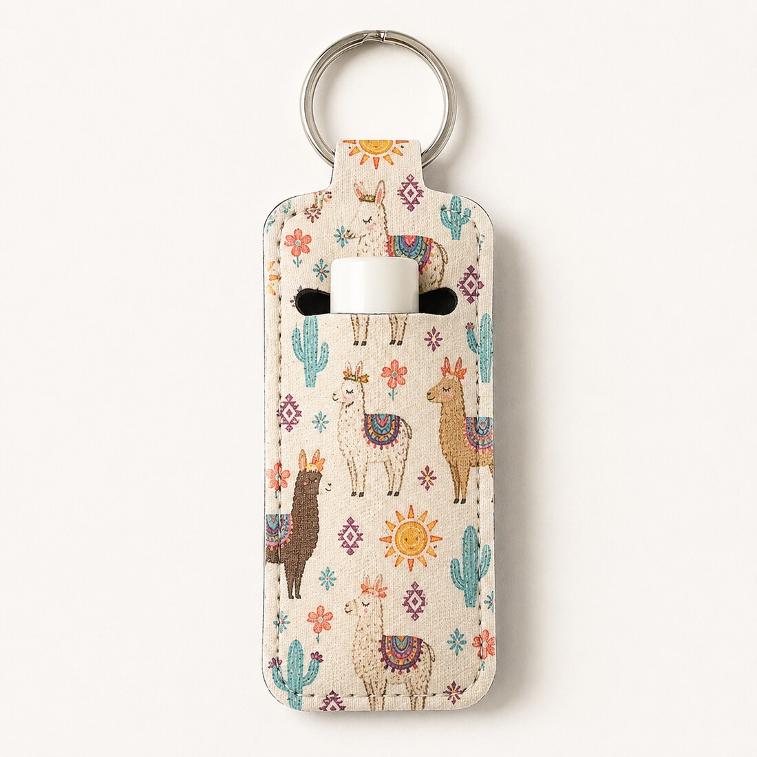 Llama and Cactus chapstick holder