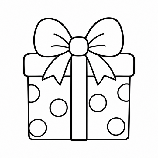 Birthday Present coloring outline