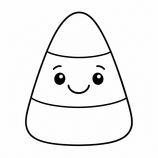 Candy Corn coloring outline