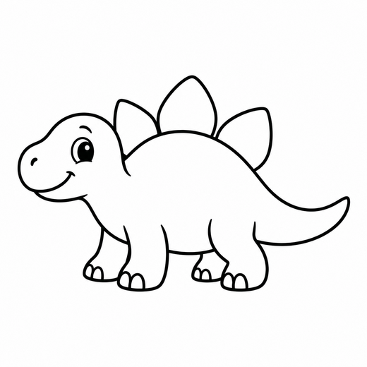 Dinosaur coloring outline