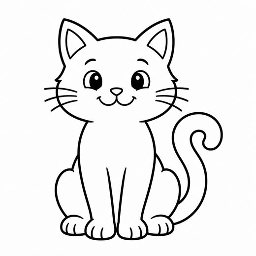 Kitty Cat coloring outline