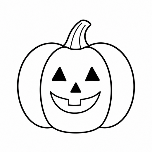 Pumpkin coloring outline