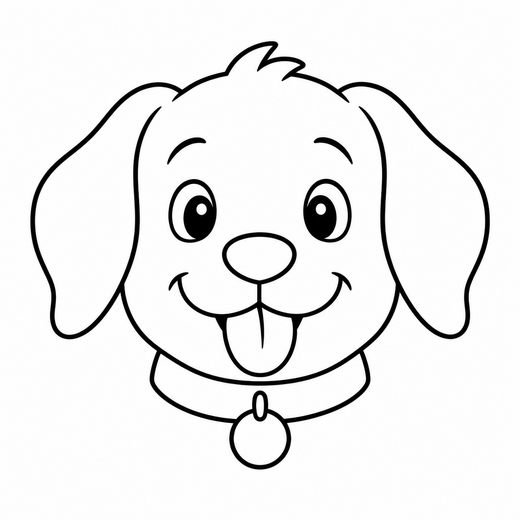 Puppy coloring outline