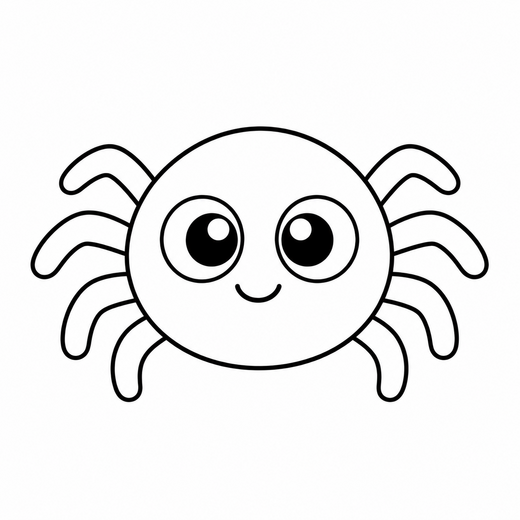 Spider coloring outline