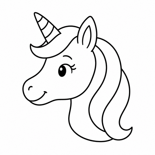 Unicorn coloring outline