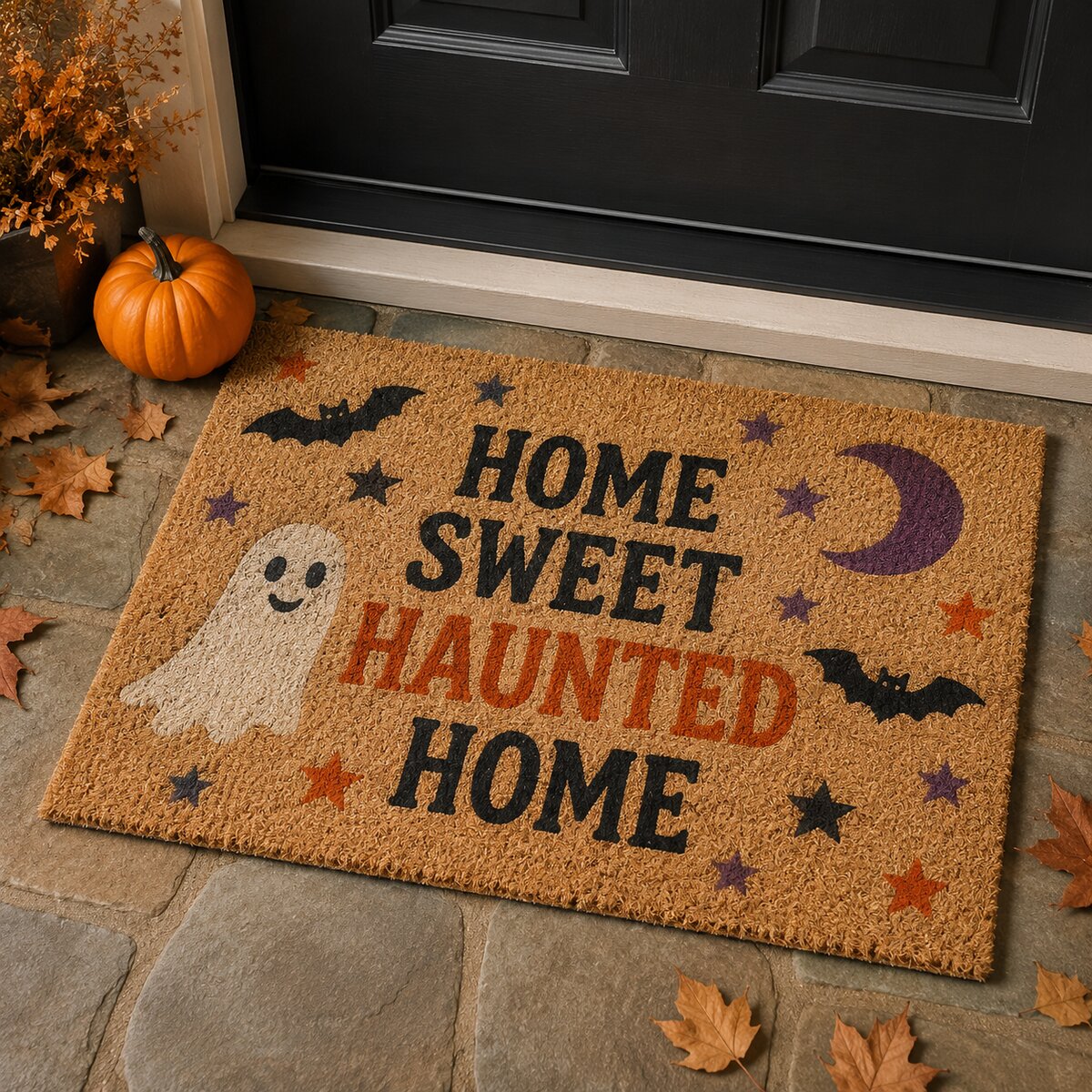 Home Sweet Haunted Home coir doormat