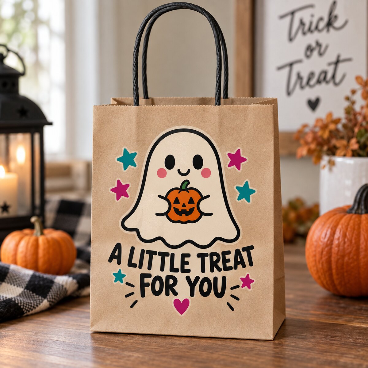 A Little Treat For You Ghost Paper Treat Bags