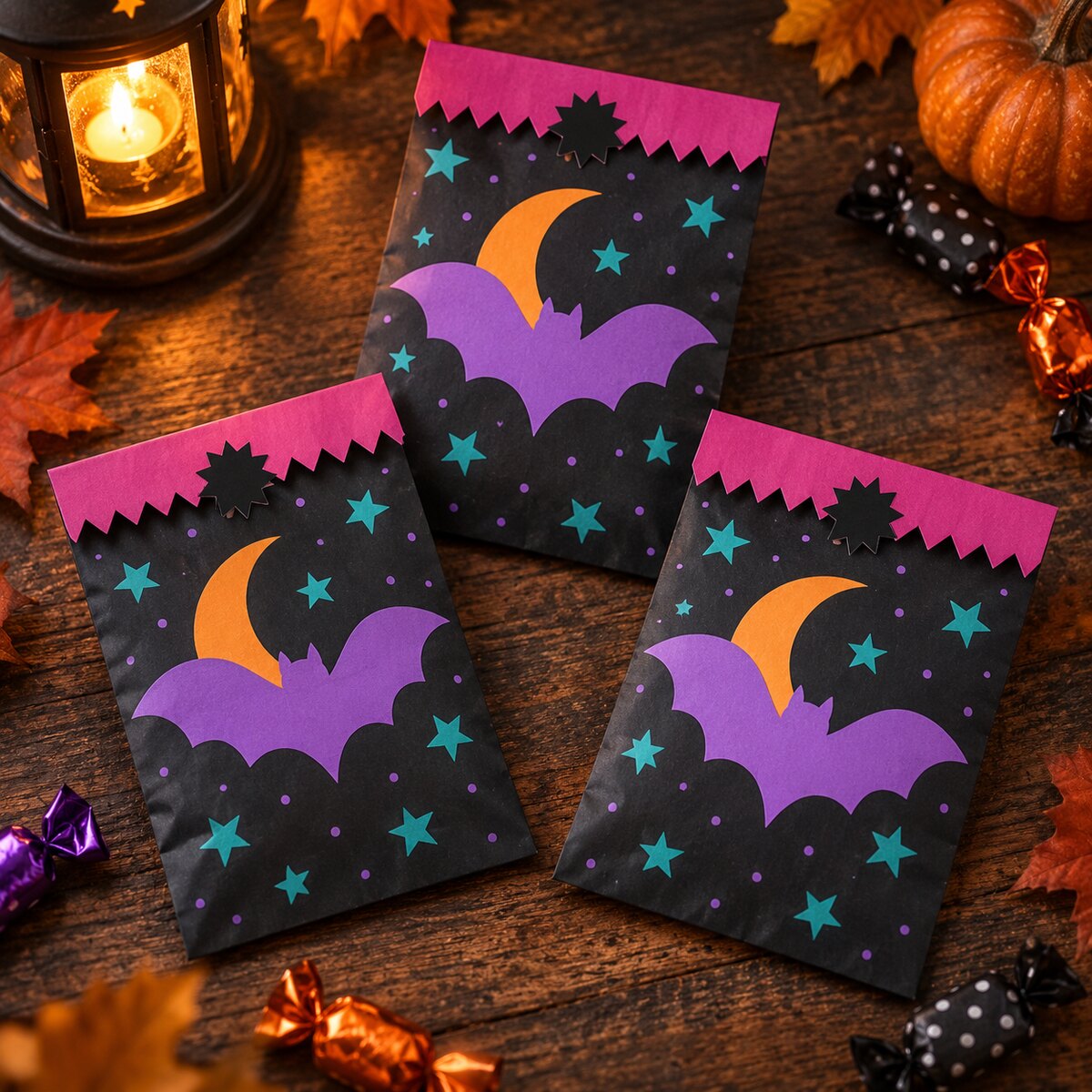 Bat Pattern Treat Paper Treat Bags