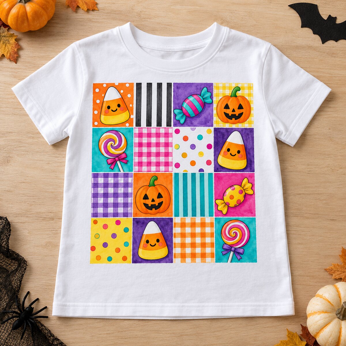 Candy Patchwork Pattern Tee