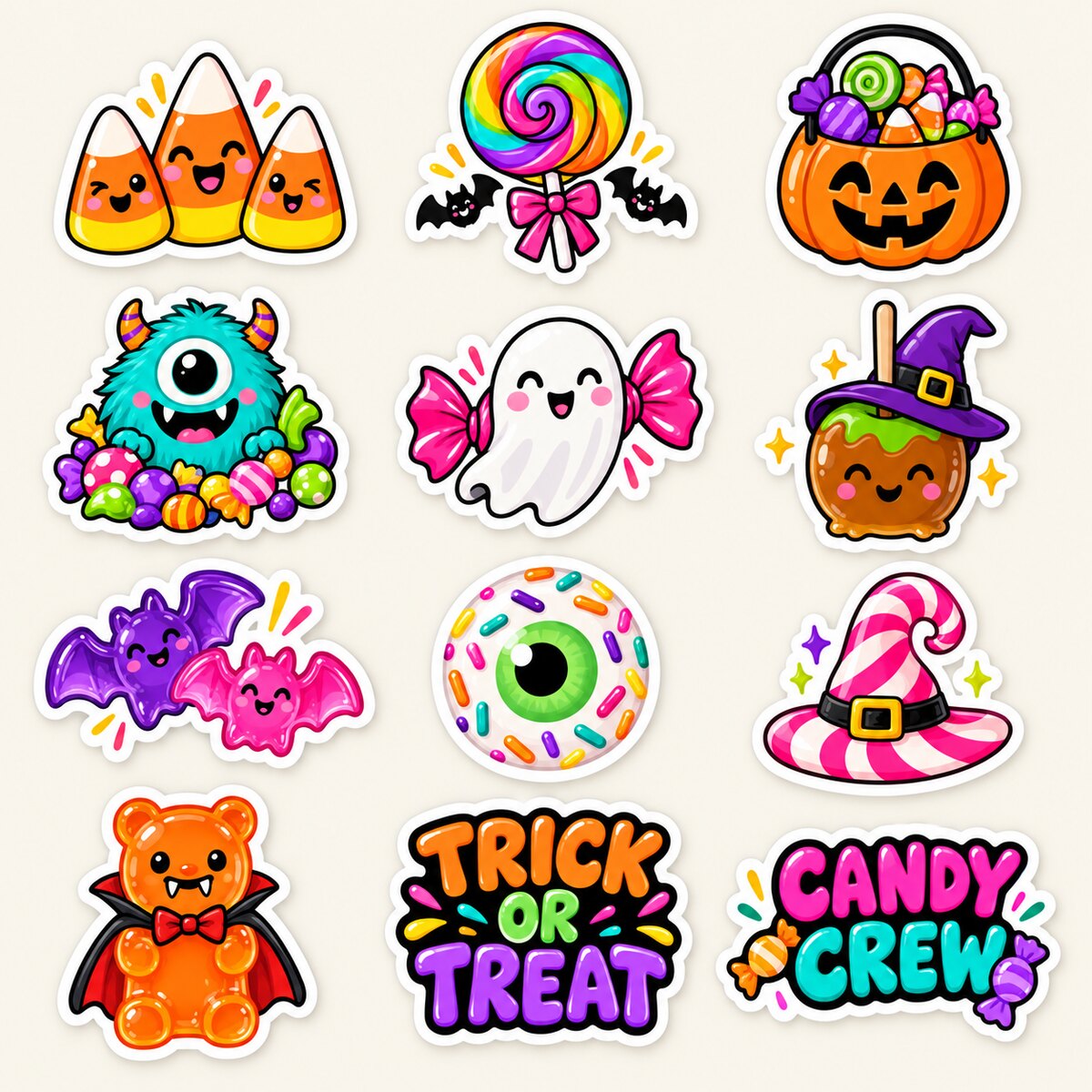 Candy Sticker Set