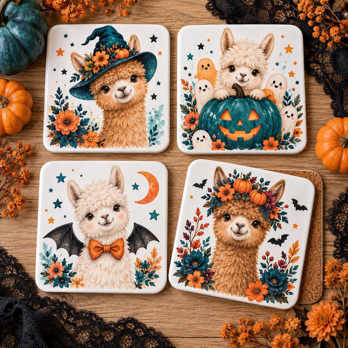 Alpaca Coaster Set