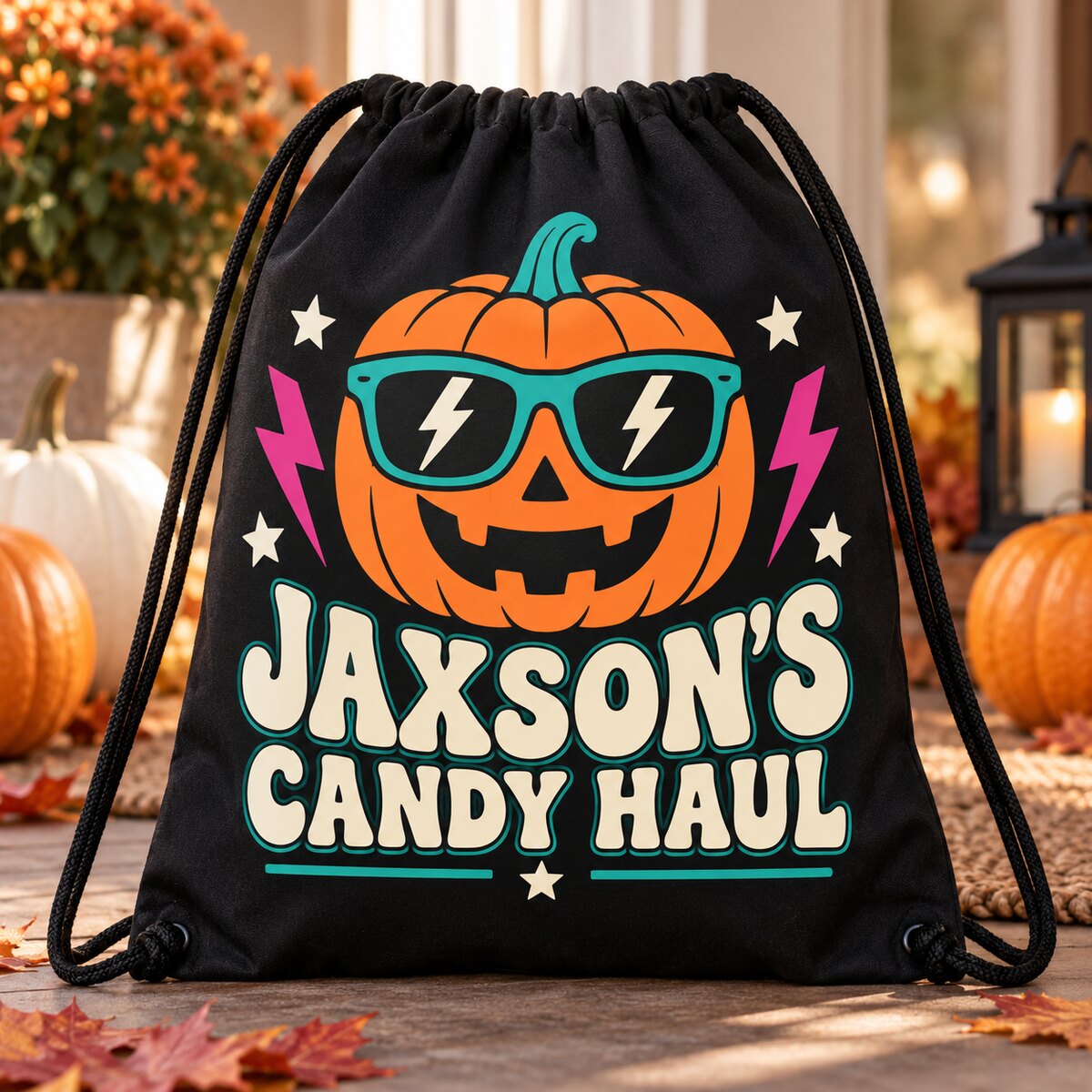 Personalized Candy Haul Drawstring Bag