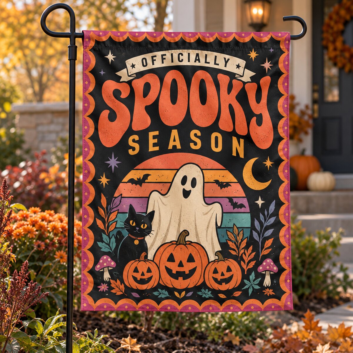 Officially Spooky Season Garden Flag