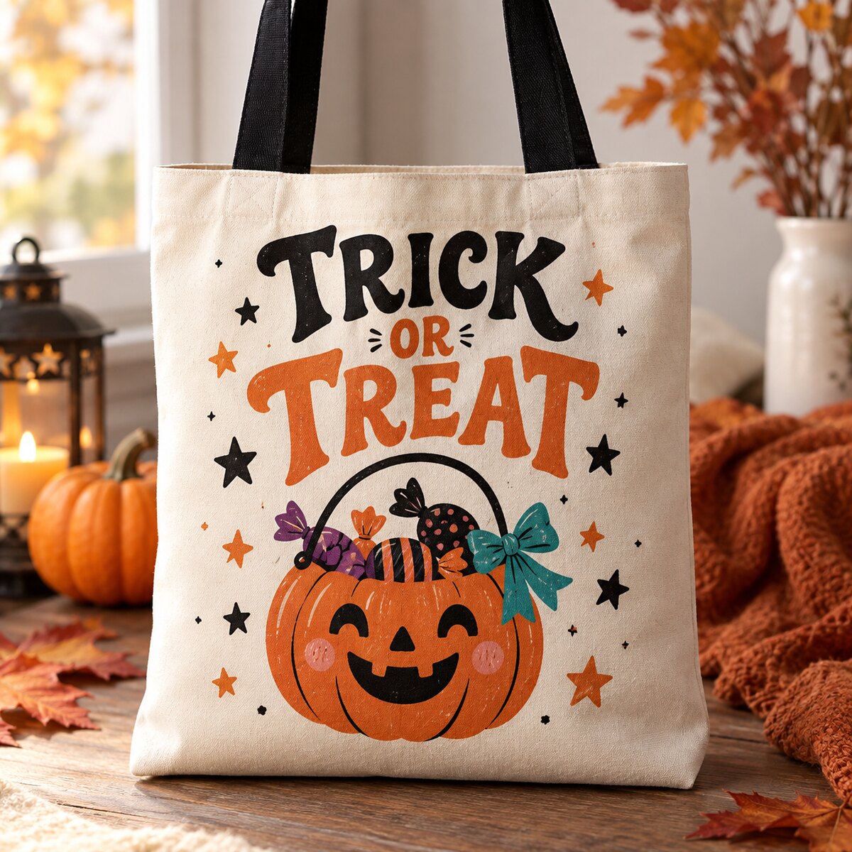 Trick or Treat Pumpkin Tote