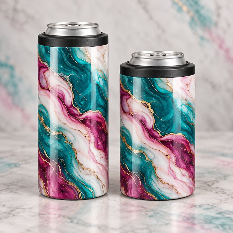 Gilded Marble Can Koozie
