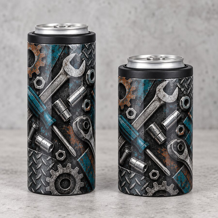 Grease Monkey Can Koozie