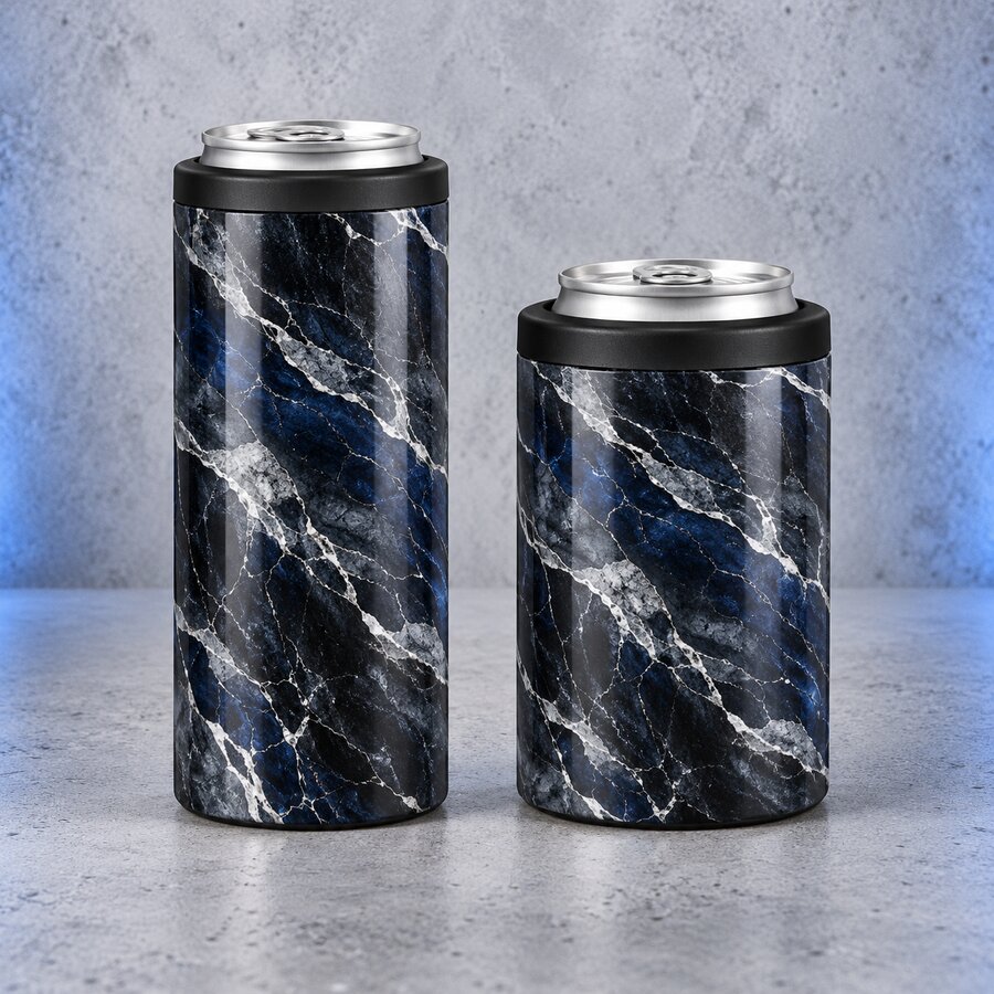 Midnight Marble Can Koozie