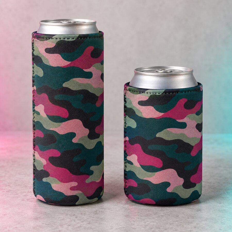 Pink Camo Can Koozie