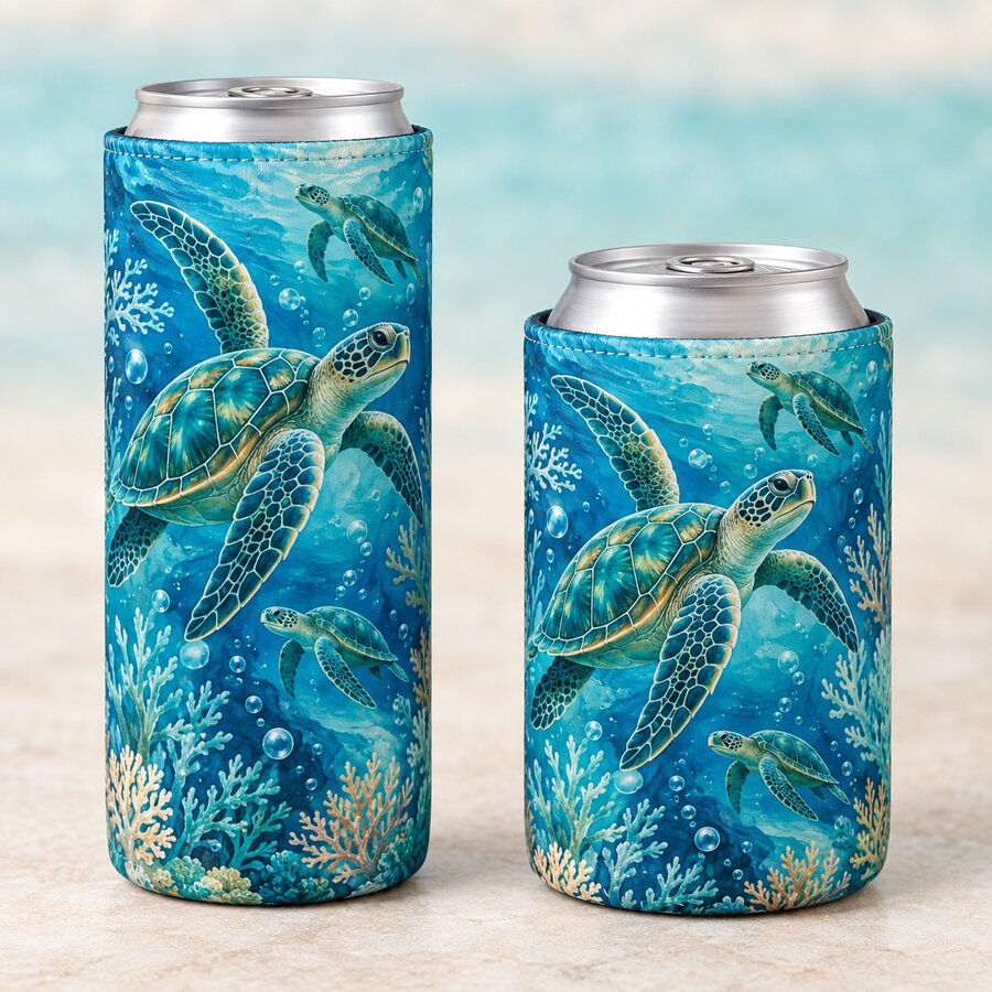 Sea Turtle Cove Can Koozie