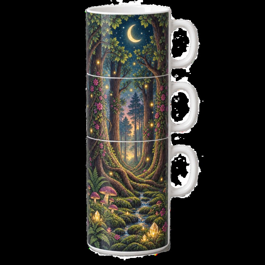 Enchanted Forest Stackable Mug Set