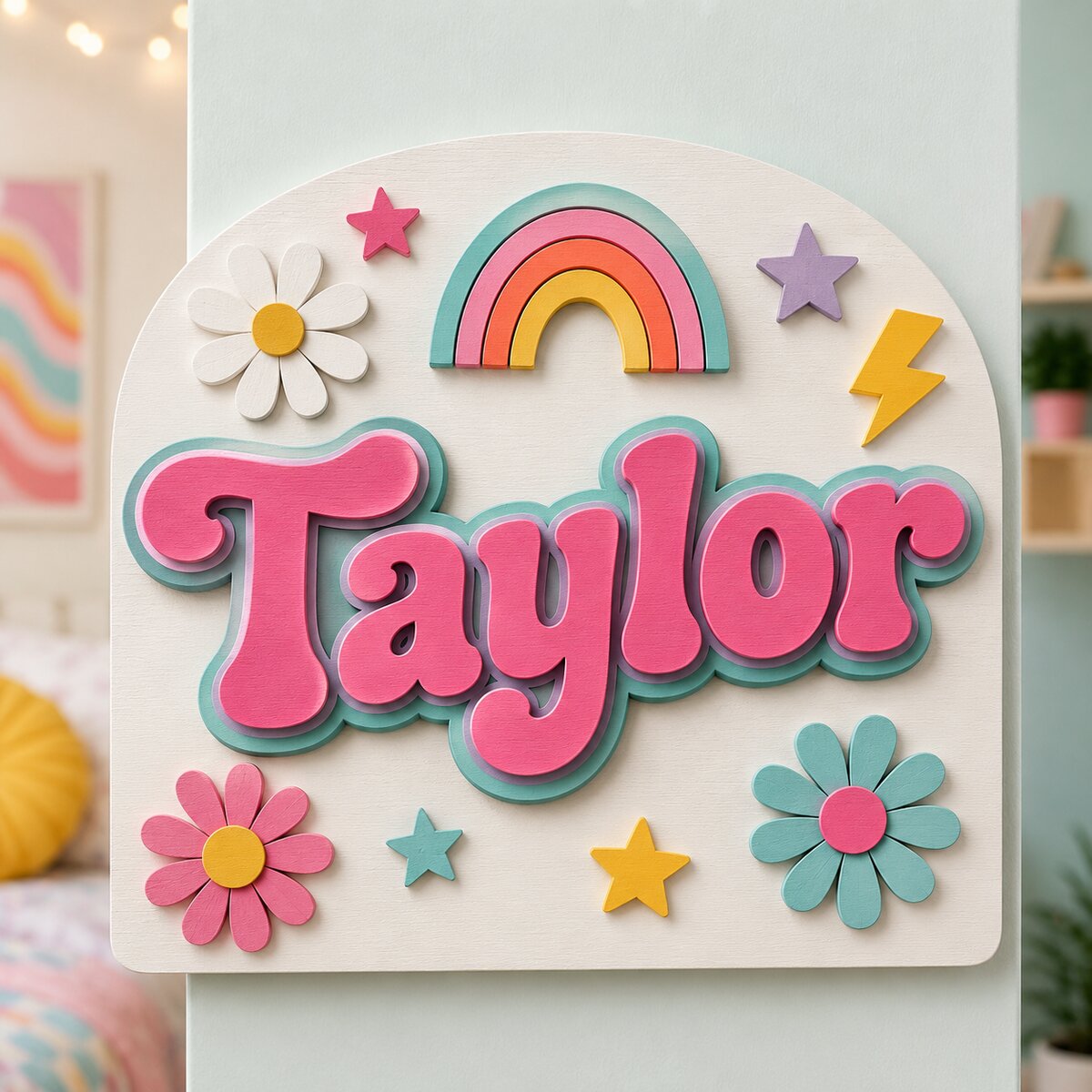Colorful Retro Room Sign