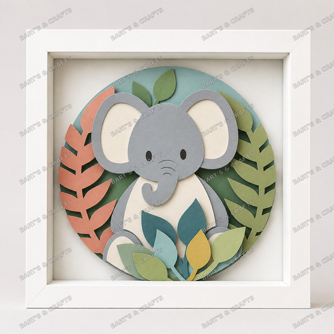 Jungle Elephant Shadowbox