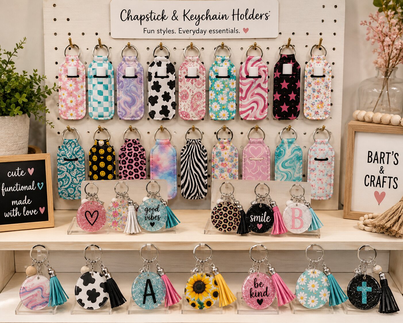Chapstick holders and keychains