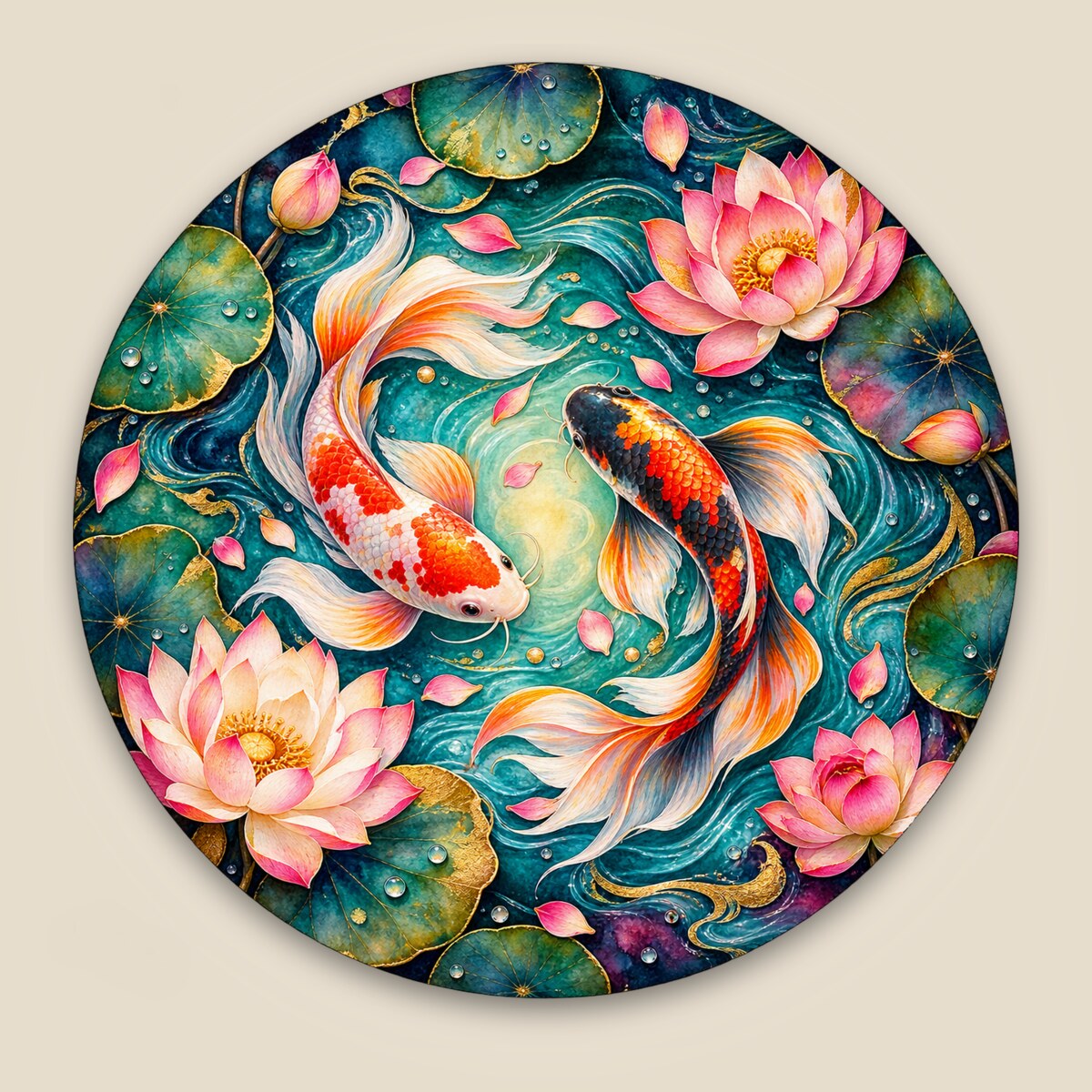 Koi Lotus wind spinner