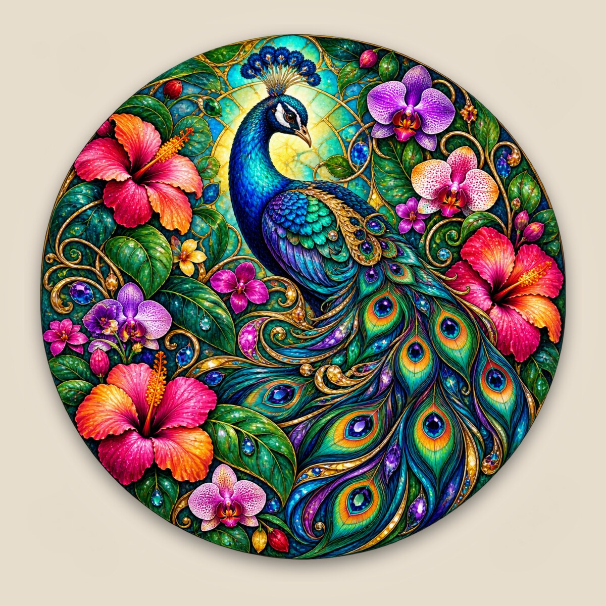 Peacock Garden wind spinner