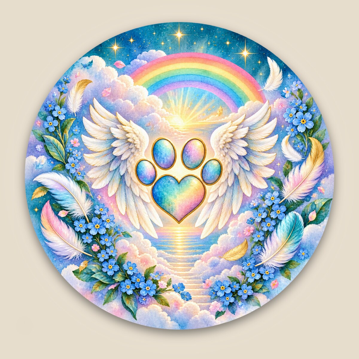 Rainbow Bridge Pet Memorial wind spinner