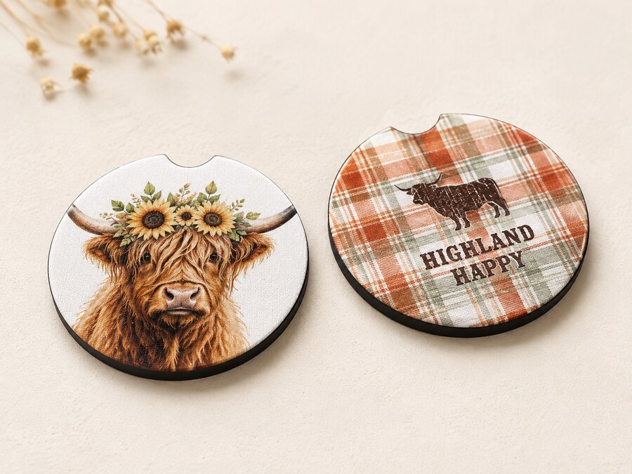 Highland Cow Set design on a Bart's & Crafts product