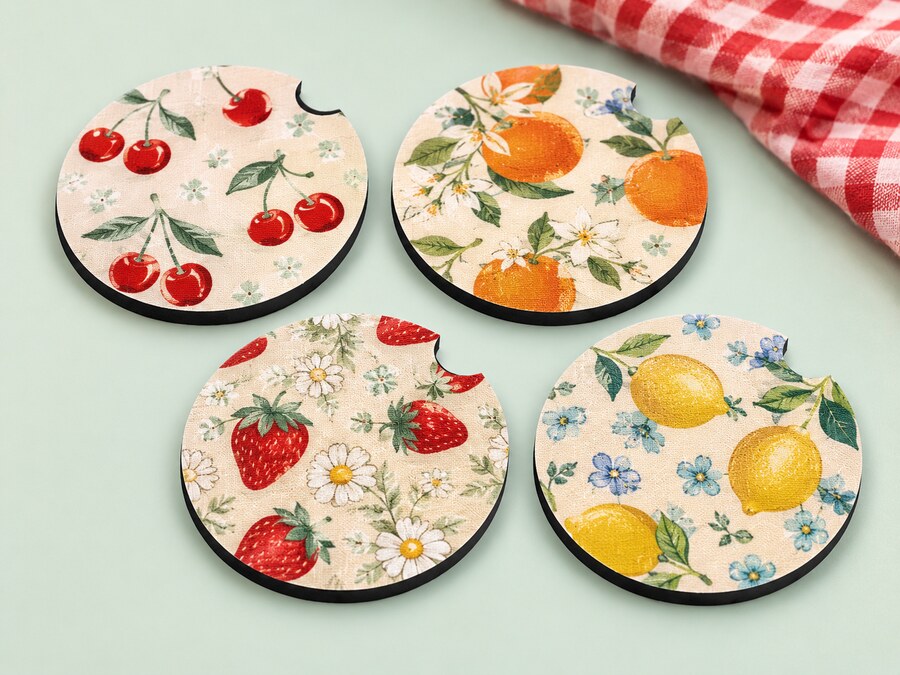 Vintage Fruit design on a Bart's & Crafts product