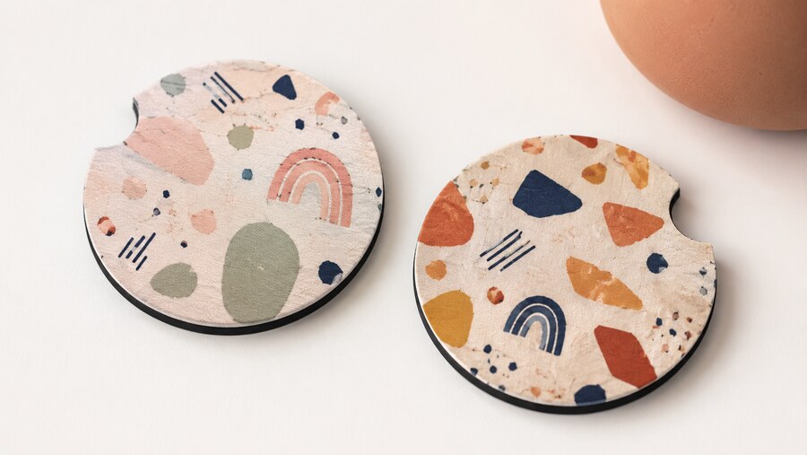 Modern Terrazzo design on a Bart's & Crafts product