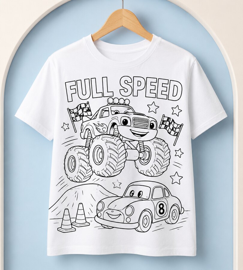 Full Speed Cars design on a Bart's & Crafts product