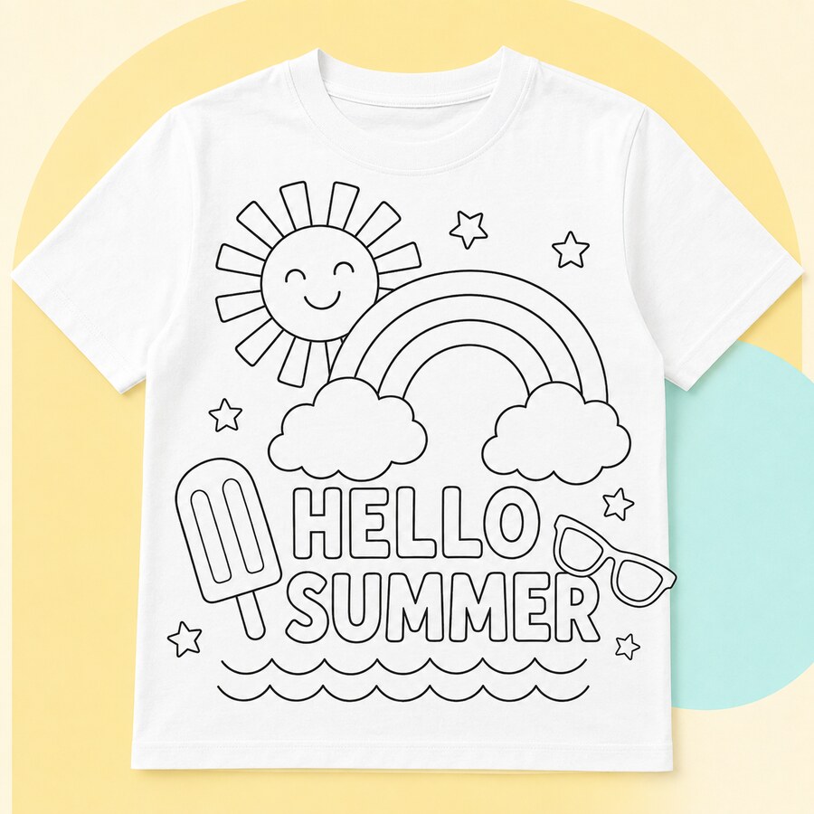 Sunshine Rainbow Summer design on a Bart's & Crafts product
