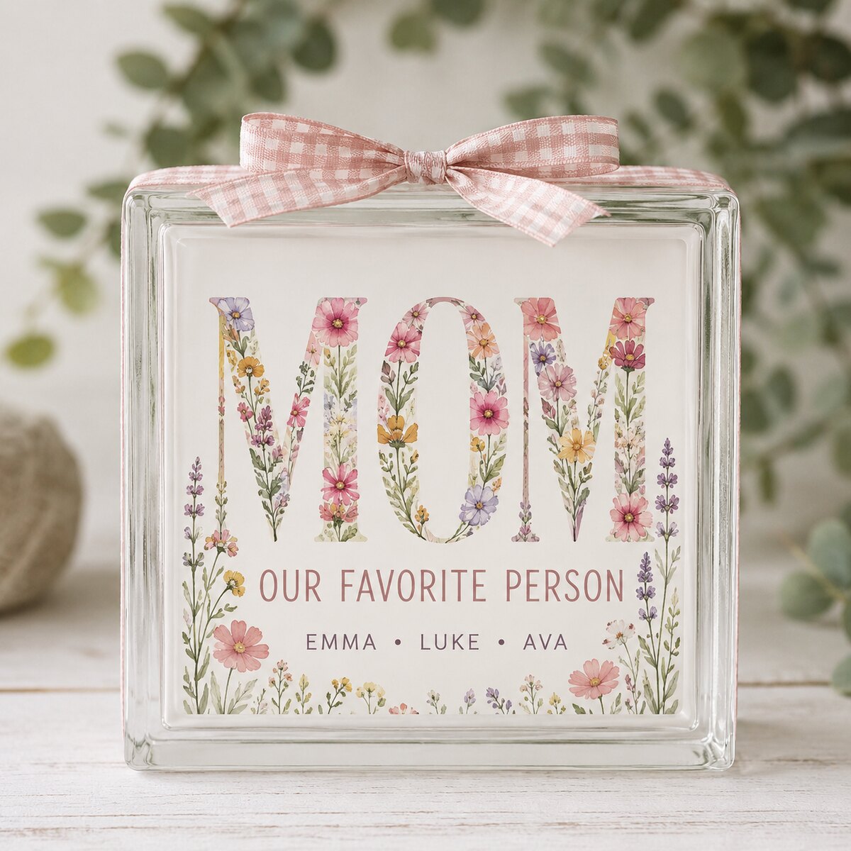 Custom Family Glass Block